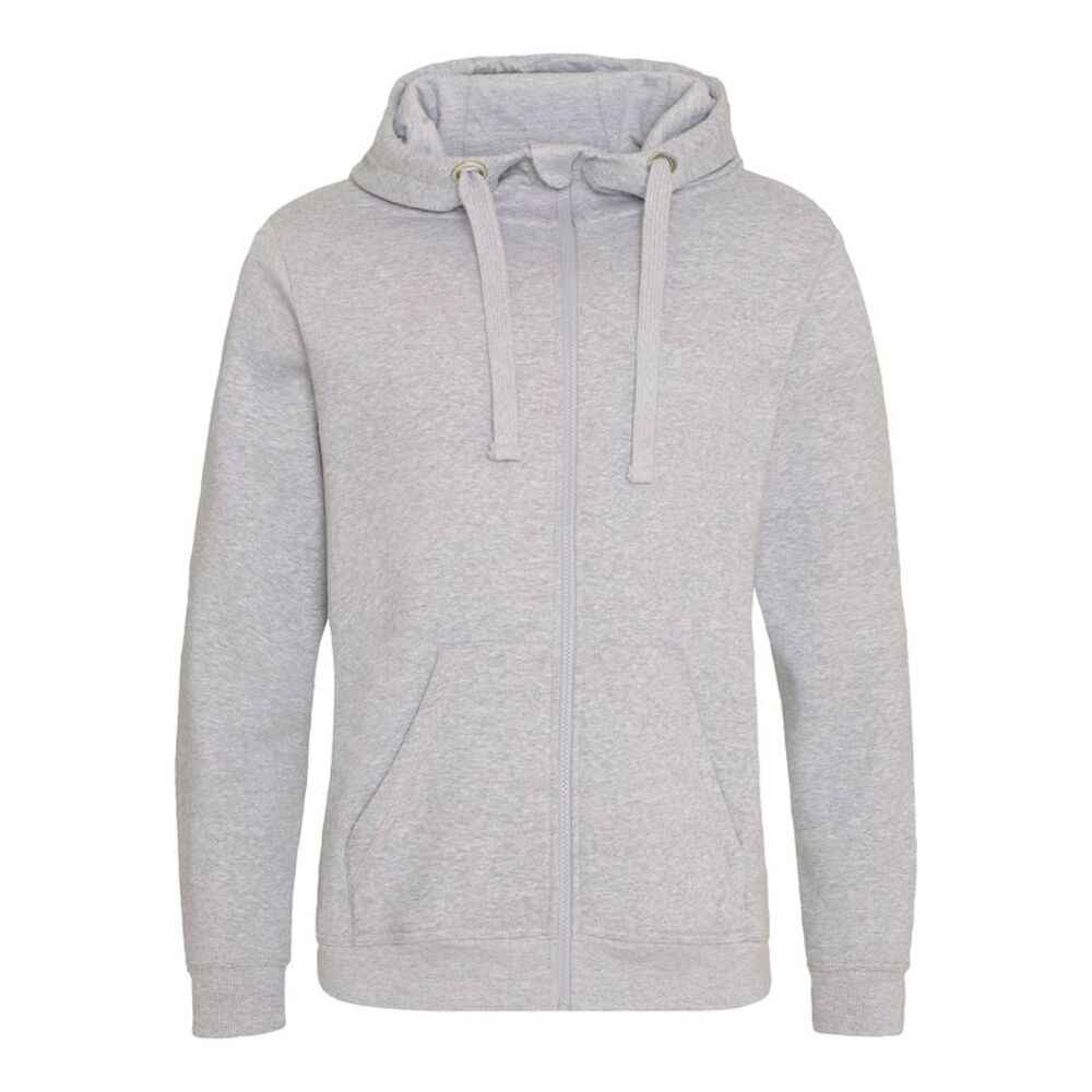 AWDis Just Hoods Mens Graduate Heavyweight Full Zip Hoodie / Heather Gray